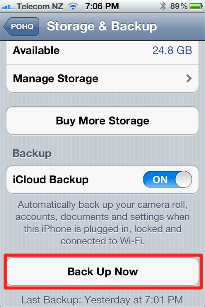 איך לגבות את האייפון או האייפד ל-iCloud