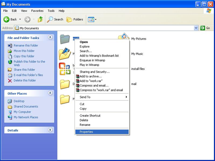 איך להוסיף תמונה לתיקיה בWindows XP