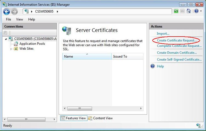 איך לייצר CSR עבור הנפקת תעודת SSL בשרת IIS 7