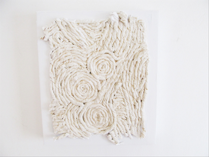 How to make plaster relief artwork with tissue paper