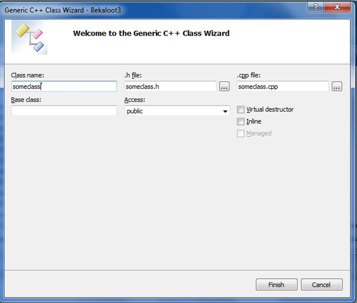 איך ליצור מחלקה ב-C++ באמצעות Visual Studio