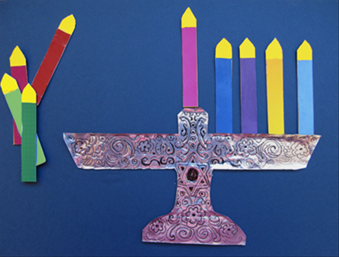 How to make a menorah fridge magnet toy for Hanukkah