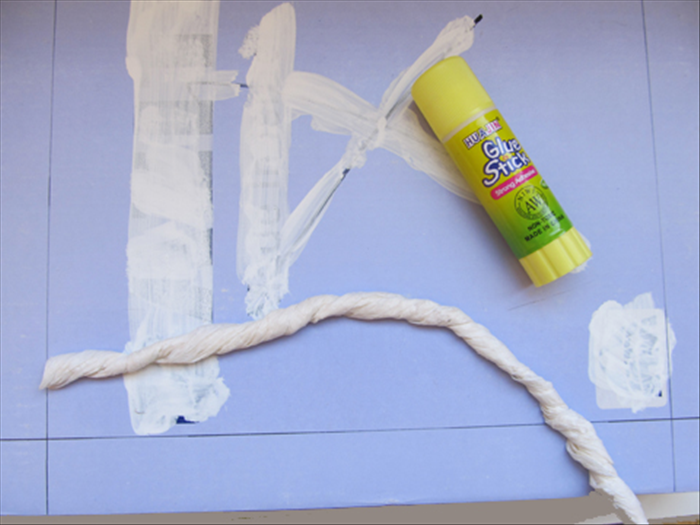 DIY Tissue Paper Plaster Relief Art