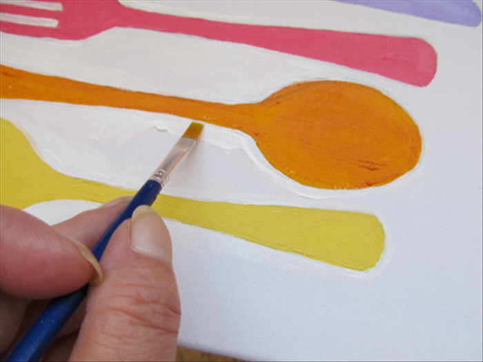 DIY Silverware Painting: Easy Kitchen Wall Art Ideas
