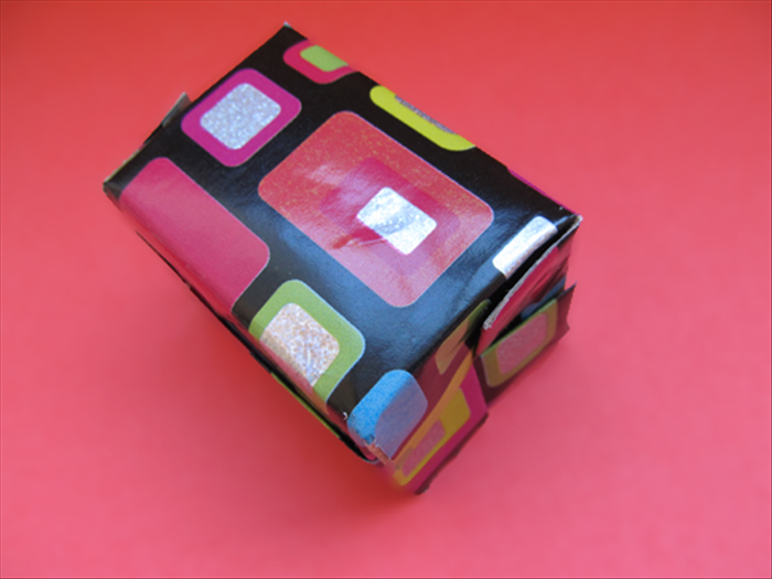 How to make a rectangular box from a toilet paper roll