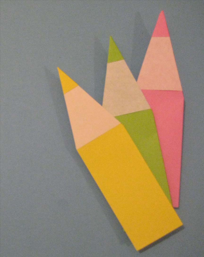 How to fold an Origami pencil. Origami for children