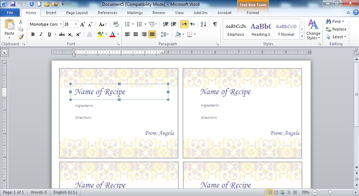How to Print Recipes in MS Word: Free & Easy Template Guide