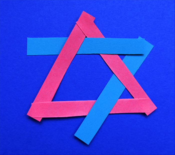 Woven Star of David from Paper Strips