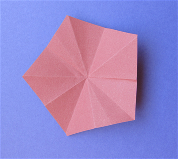 How to fold a pentagon from a square piece of paper