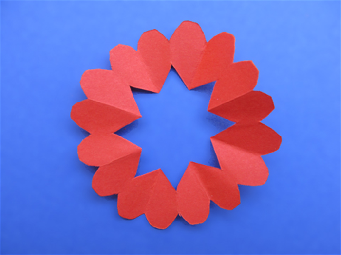 How to cut a circle of paper hearts