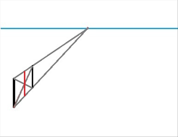 How to Divide Equal Distances in One-Point Perspective