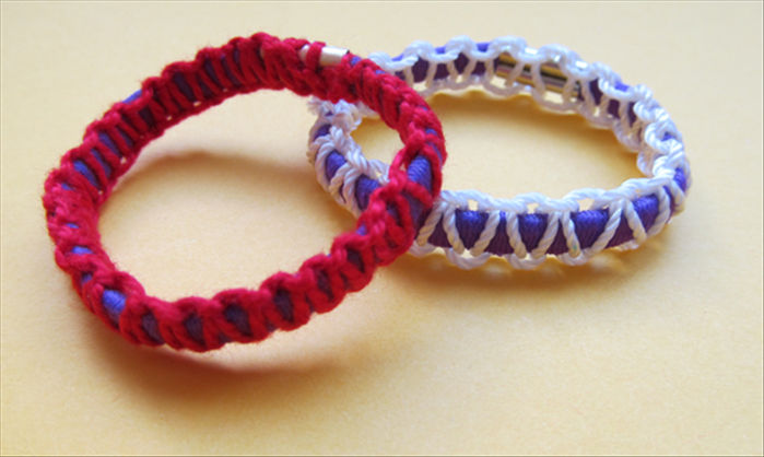 How to make pretty bracelets from hair rubber bands