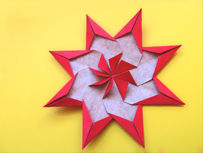 How to make a large origami star decoration