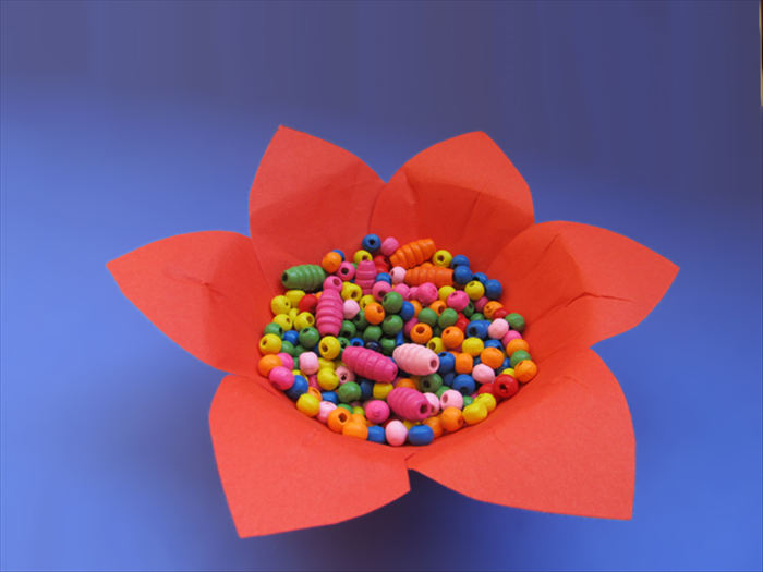 How to make a paper flower bowl