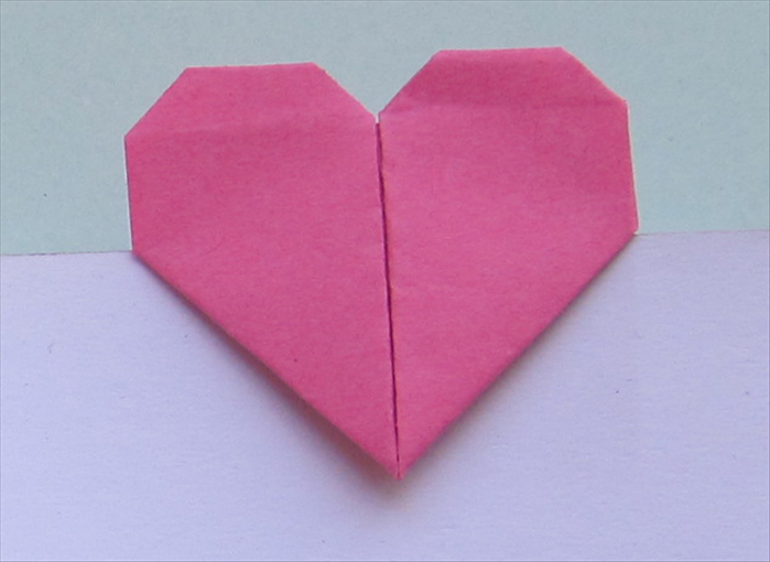 How to fold an origami heart bookmark from a square 