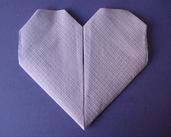 Napkin folding - How to fold a napkin into a heart.