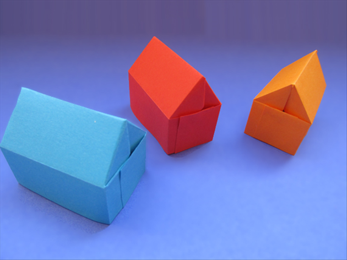 How to make a house from a square piece of paper