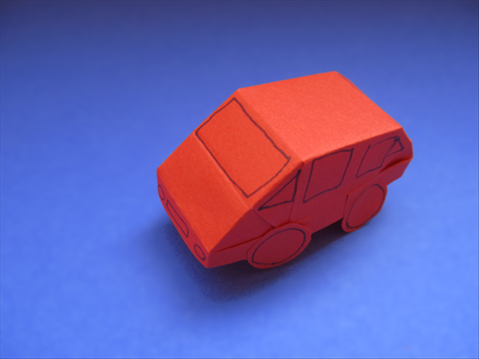 How to make paper cars from a square piece of paper