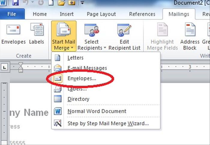 How to Print Envelopes in Word: Mail Merge Names and Addresses