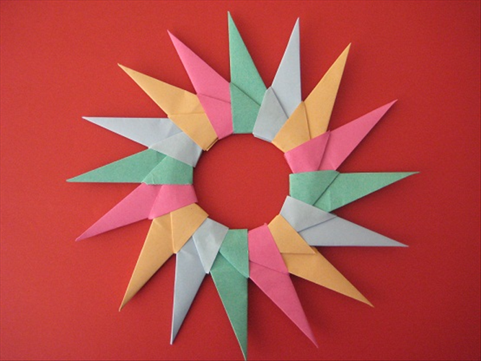 How to make an  origami star with 16 points