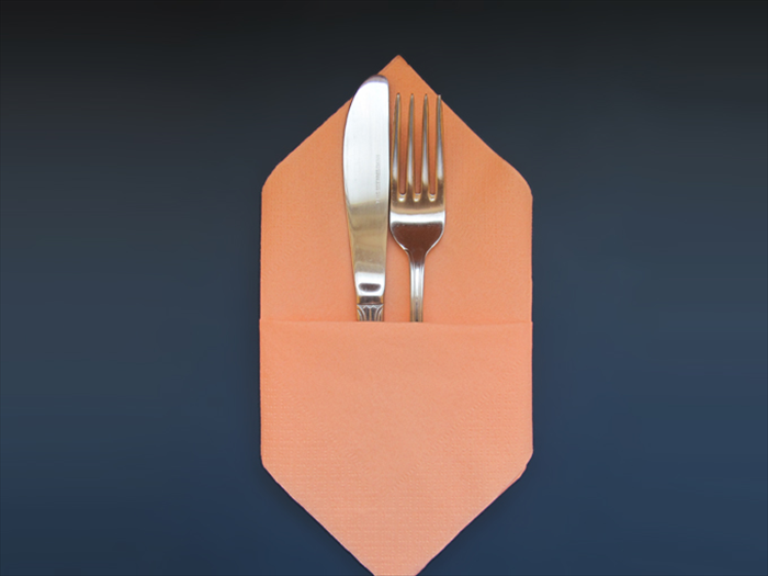 How to fold a napkin with a pocket