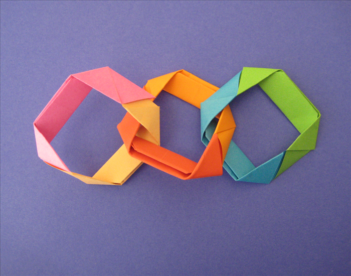 How to make an origami decorative chain
