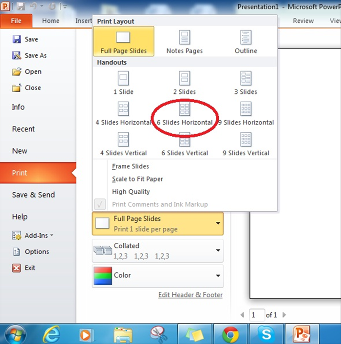 How to Print Multiple PowerPoint Slides on One Page (Handouts)