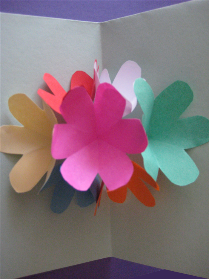 How to make a 7 flower pop-up card.