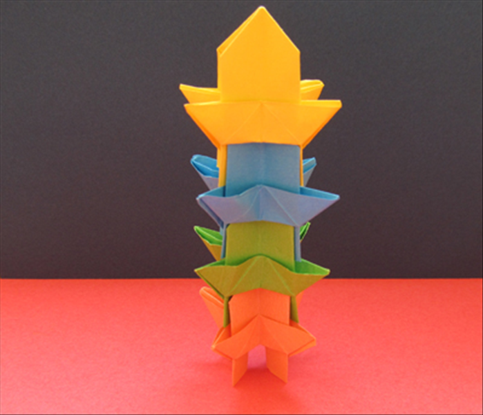 How to Make an Origami Tower Toy: Easy Paper Pagoda for Kids