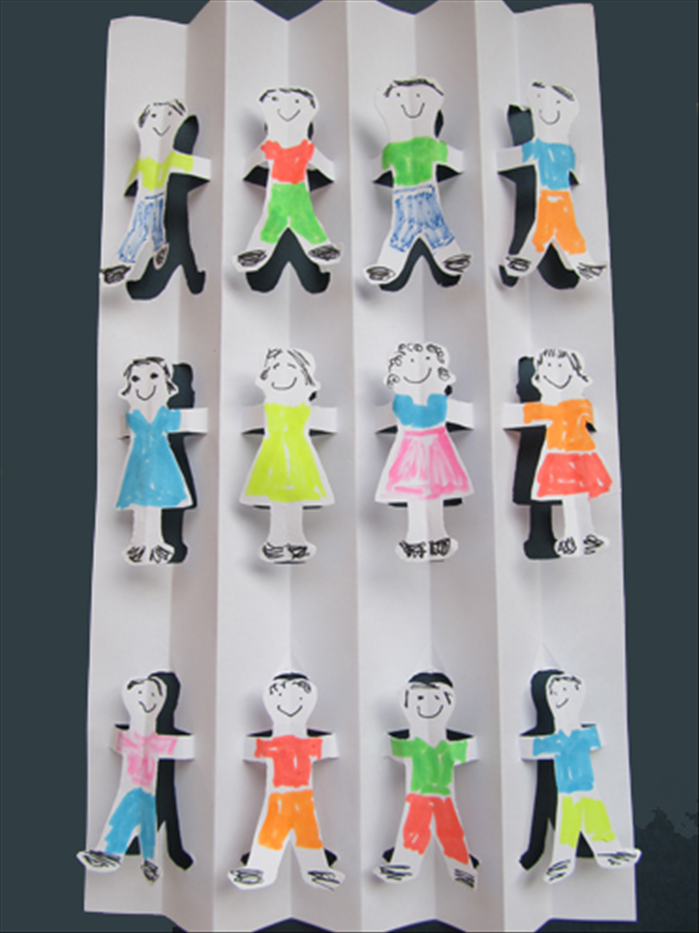 How to make a cute pop-out people picture. Children’s crafts