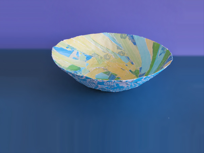 How to make a paper mache bowl