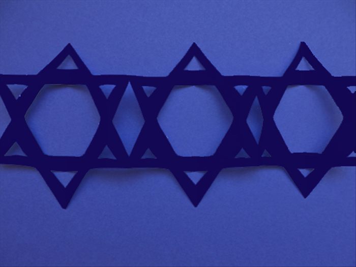 How to make a Magen David chain decoration - kirigami