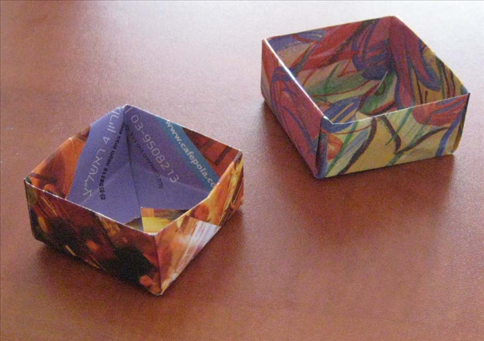 How to fold a square origami Massu Box